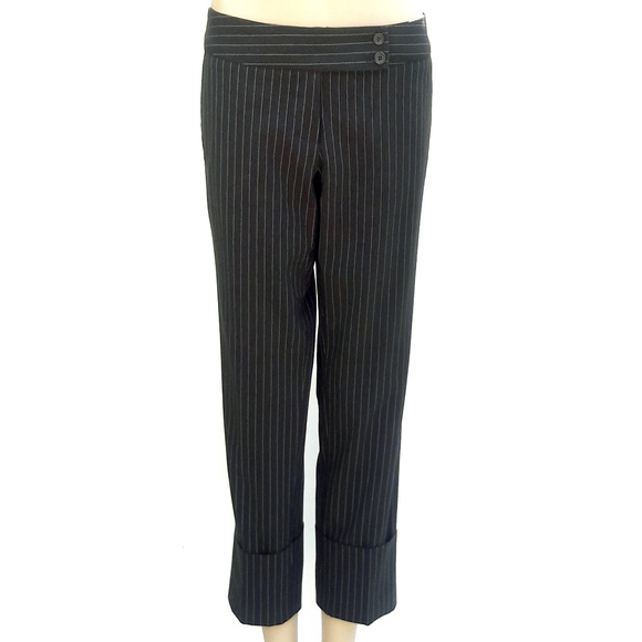 The Limited Pants - The Limited Black and White Pinstripe Pants